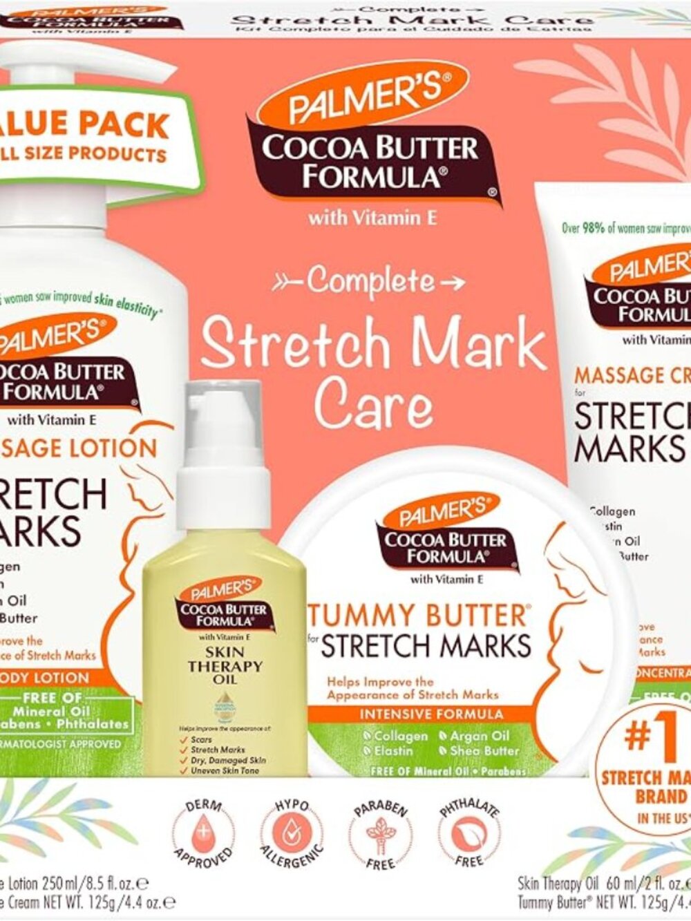 Palmer's Pregnancy Essentials Skin Care Kit, Cocoa Butter Formula (4 Piece)